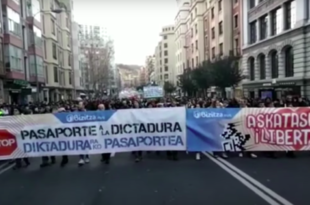 В Бильбао прошла акция протеста против ковид-паспортов